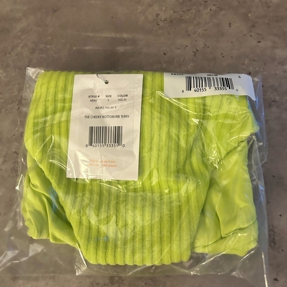 Andie Swim | The cheeky bottom ribbed terry size SM new neon - Picture 2 of 2